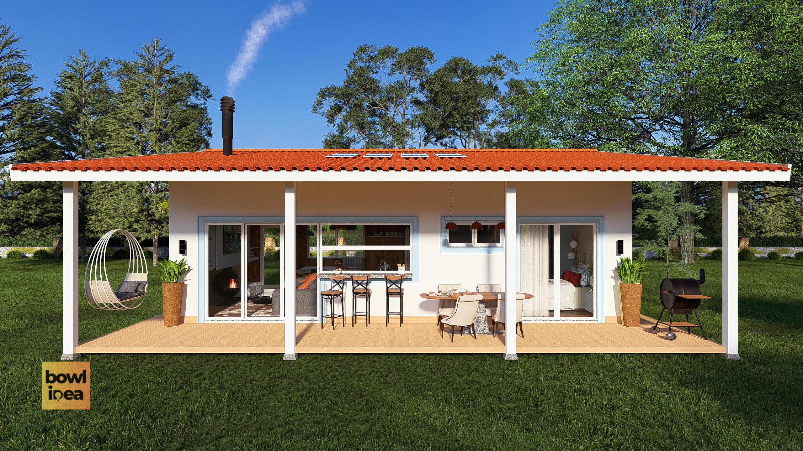 Casa de Campo Pequena e Moderna: Baixe os Projetos no Bowl Idea – Download Gratuito