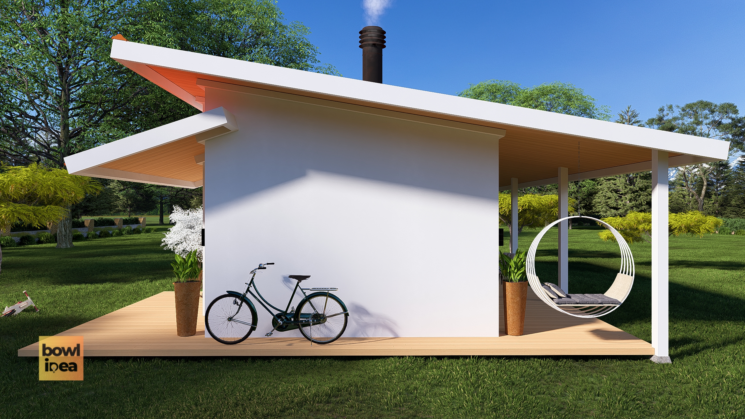 Casa de Campo Pequena e Moderna: Baixe os Projetos no Bowl Idea – Download Gratuito