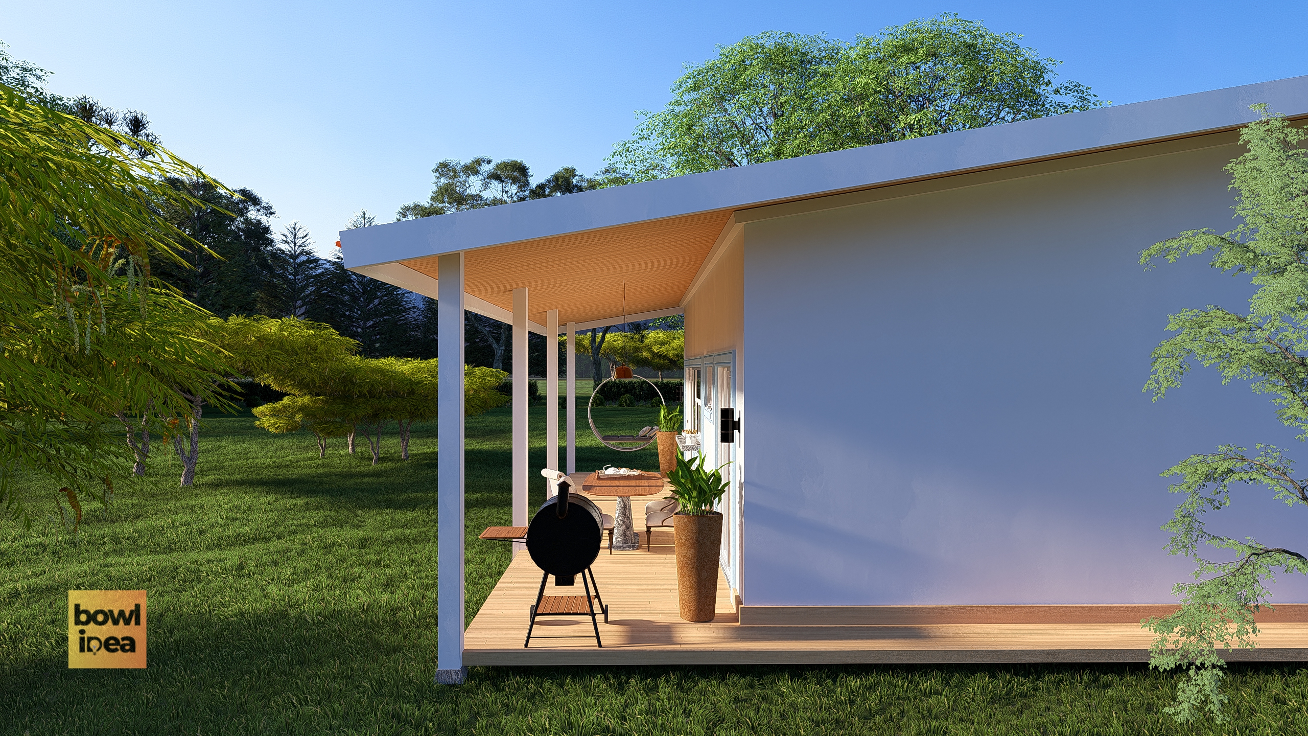 Casa de Campo Pequena e Moderna: Baixe os Projetos no Bowl Idea – Download Gratuito