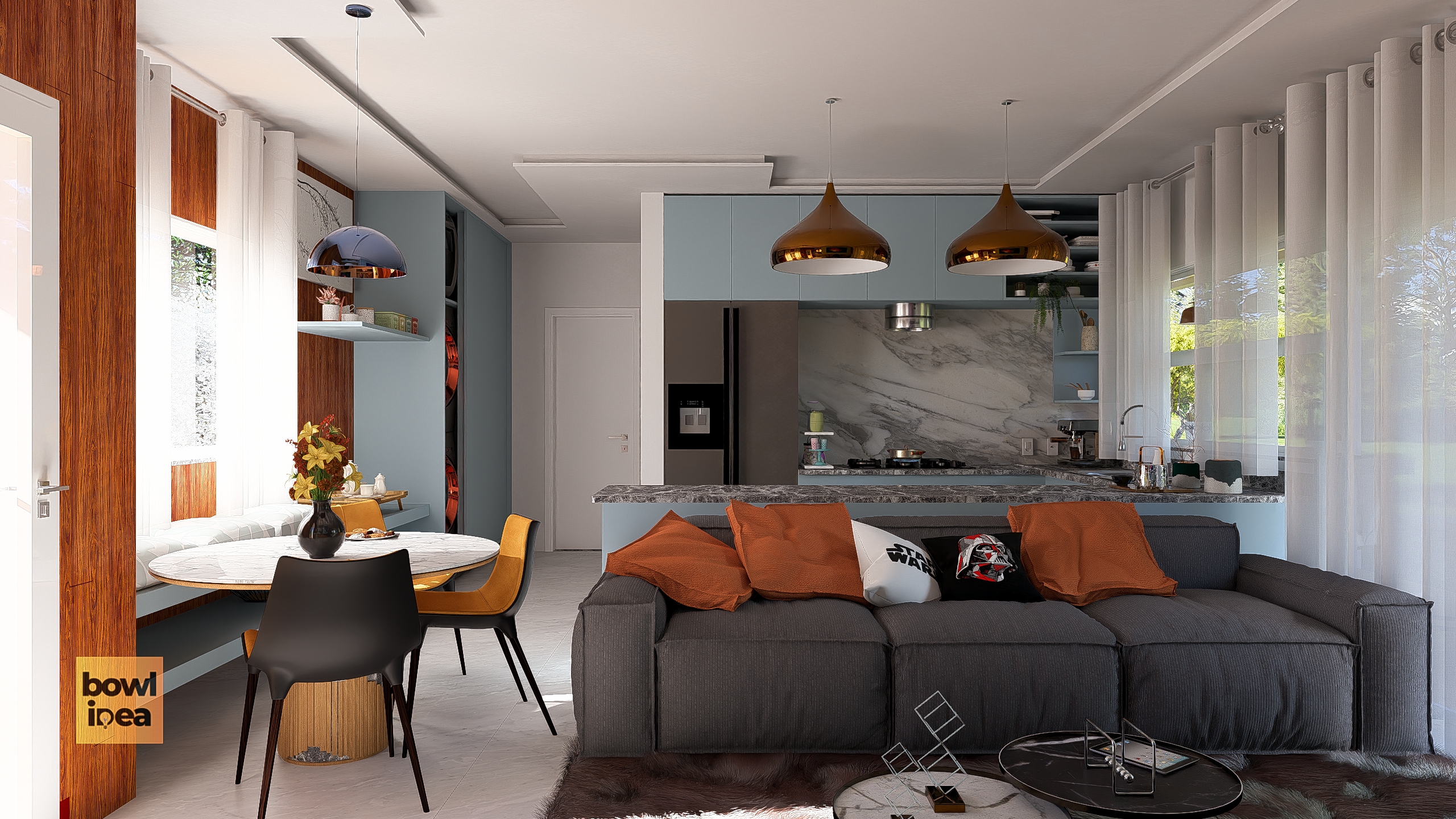5 Ideias para Integrar Sala e Cozinha com Estilo e Funcionalidade Bowl Idea
