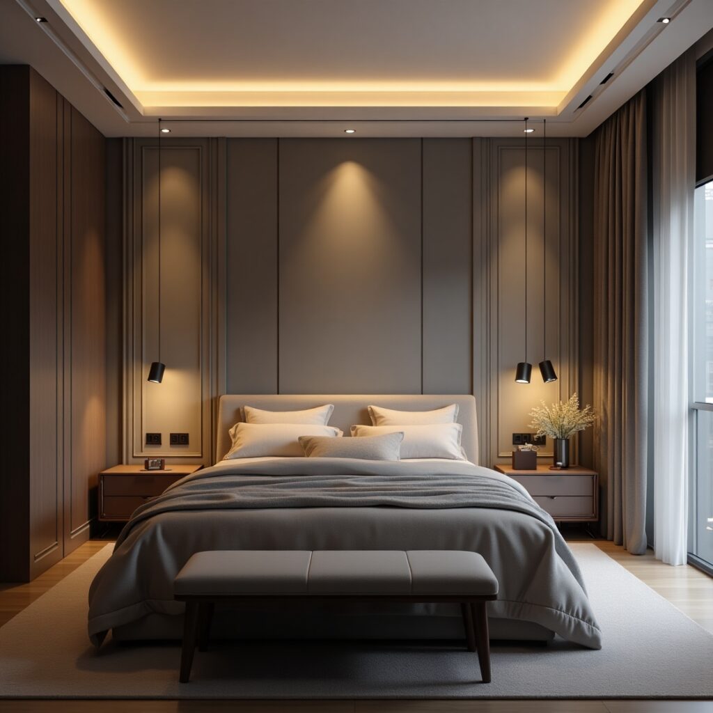 iluminação embutida para quarto