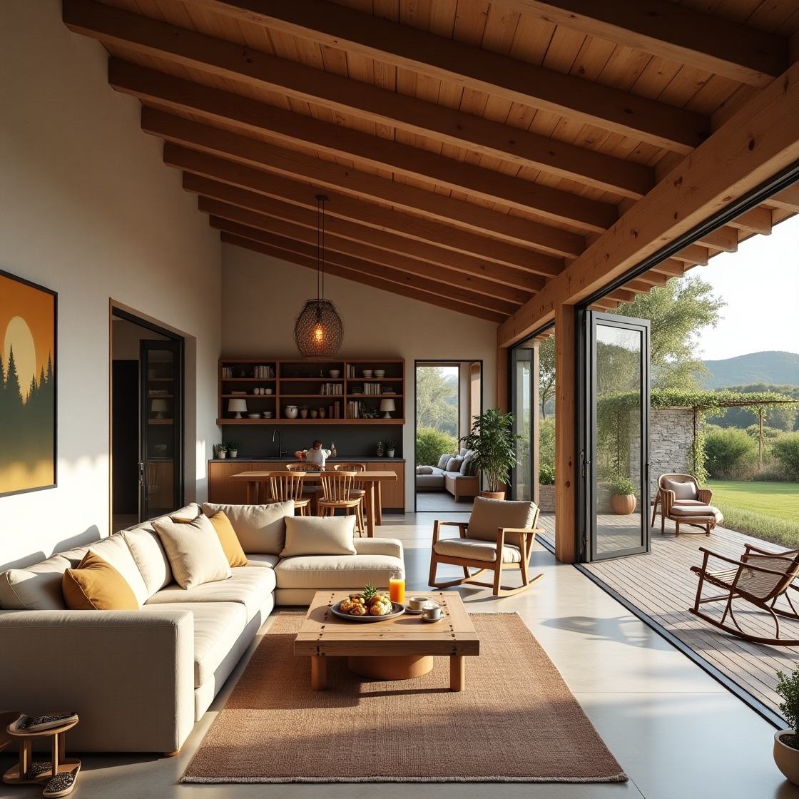 casa de campo com varanda