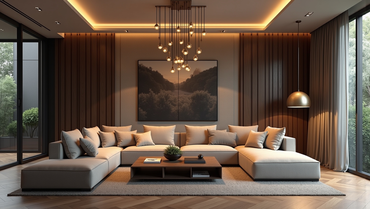 iluminação pendente para sala de estar