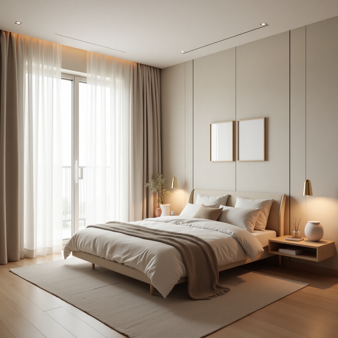 inspiração de quarto minimalista