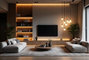 luzes de LED atrás da TV