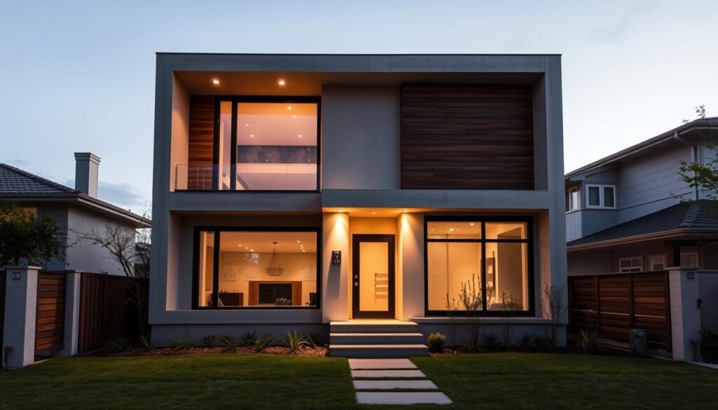 fachadas de casas pequenas e modernas