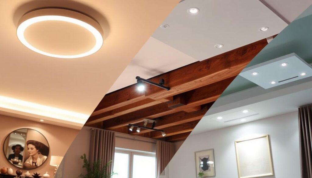 Iluminação embutida em diferentes estilos de decoração