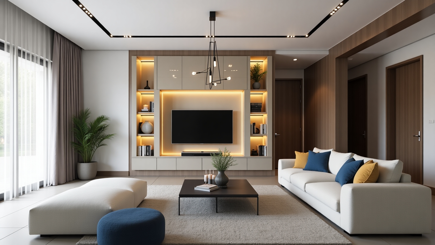 luzes de LED atrás da TV 27 ideias