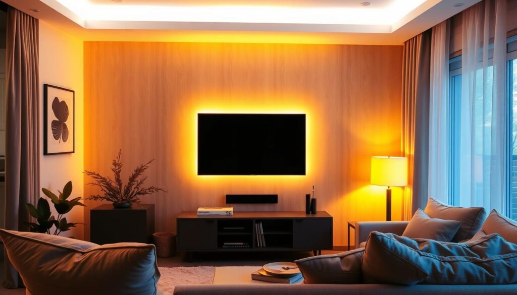 A importância da temperatura de cor
Luzes de LED atrás da TV