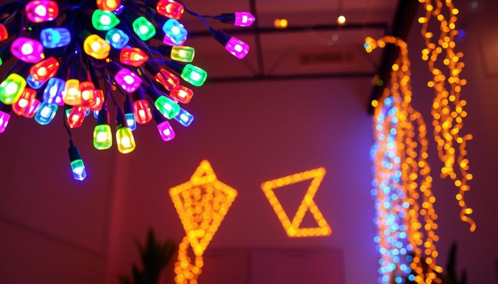 luzes de LED piscando