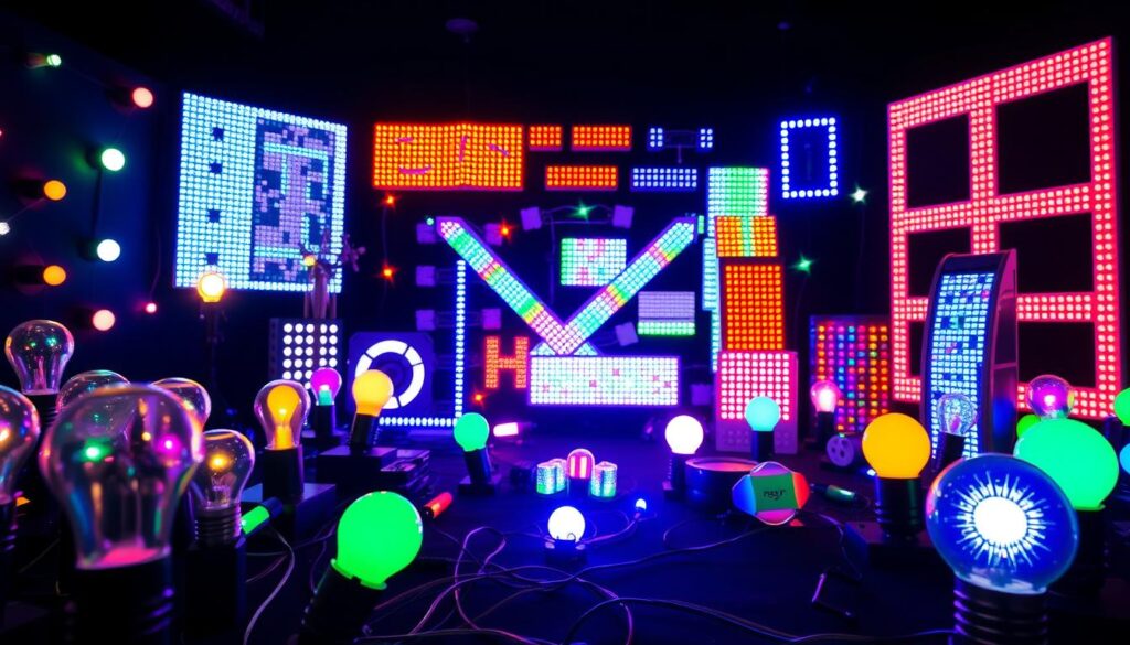 luzes de LED piscando