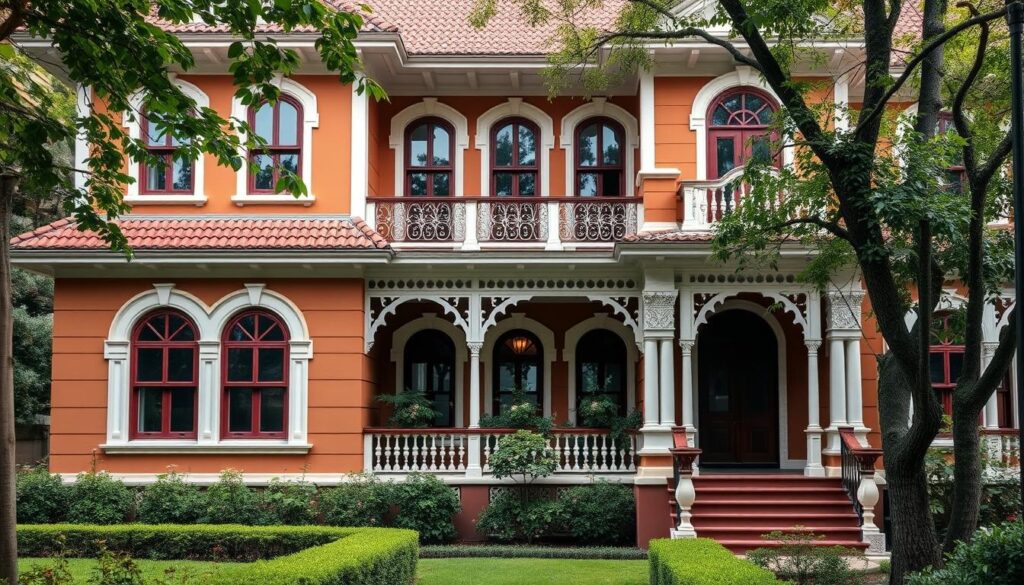 Estilos Arquitetônicos e Escolha de Cores