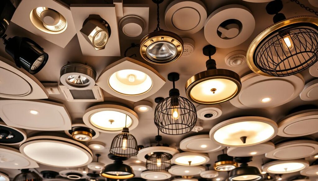 Lâmpadas com Variedade de Estilos