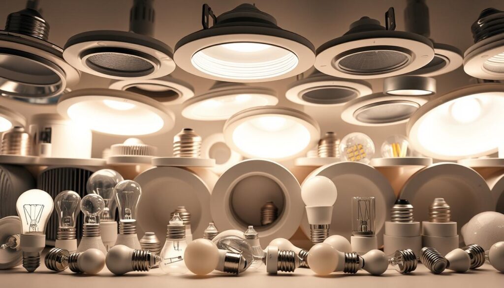 Tipos de Lâmpadas Comuns para Iluminação Embutida