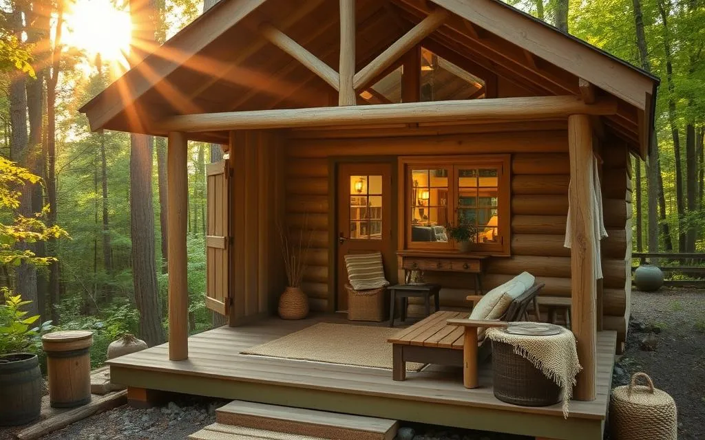 Decoração de casas pequenas de madeira