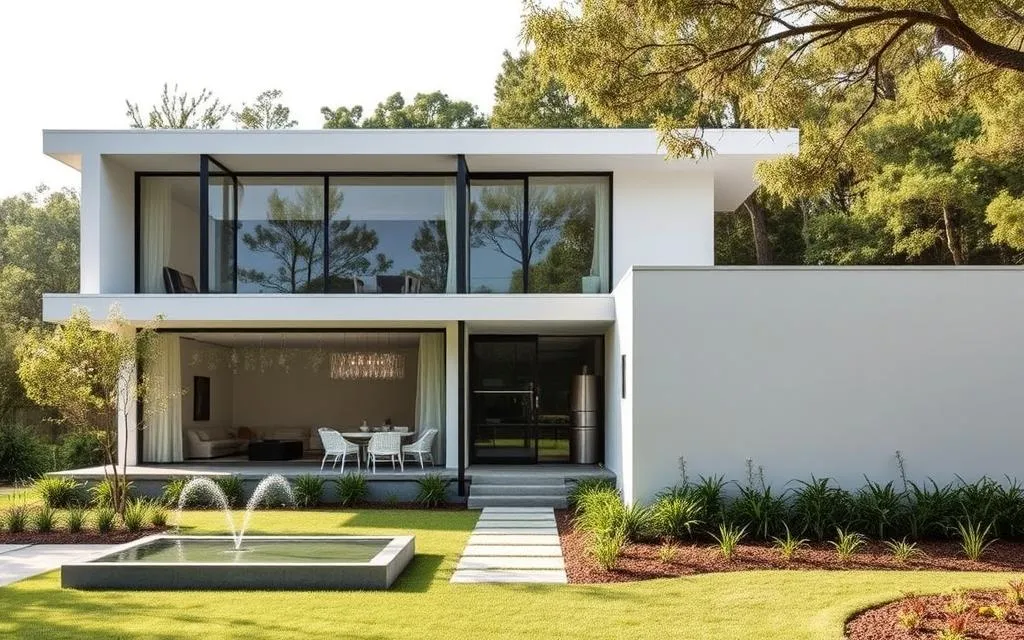 Projeto de casa simples e moderna: Estilo minimalista como base