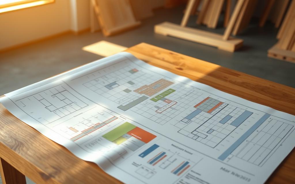 Divisão da obra em fases para controle de despesas