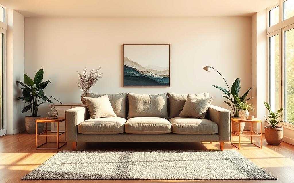 design de interiores relacionado à escolha do sofá