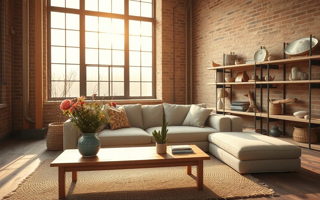 elementos naturais na decoração de lofts