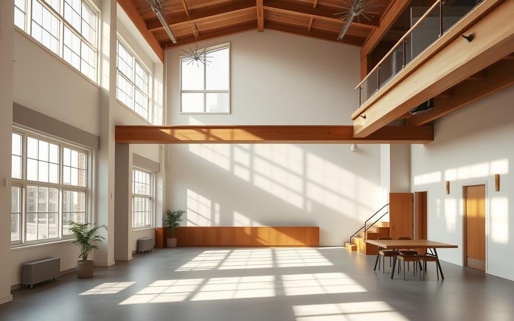 iluminação em lofts urbanos minimalistas