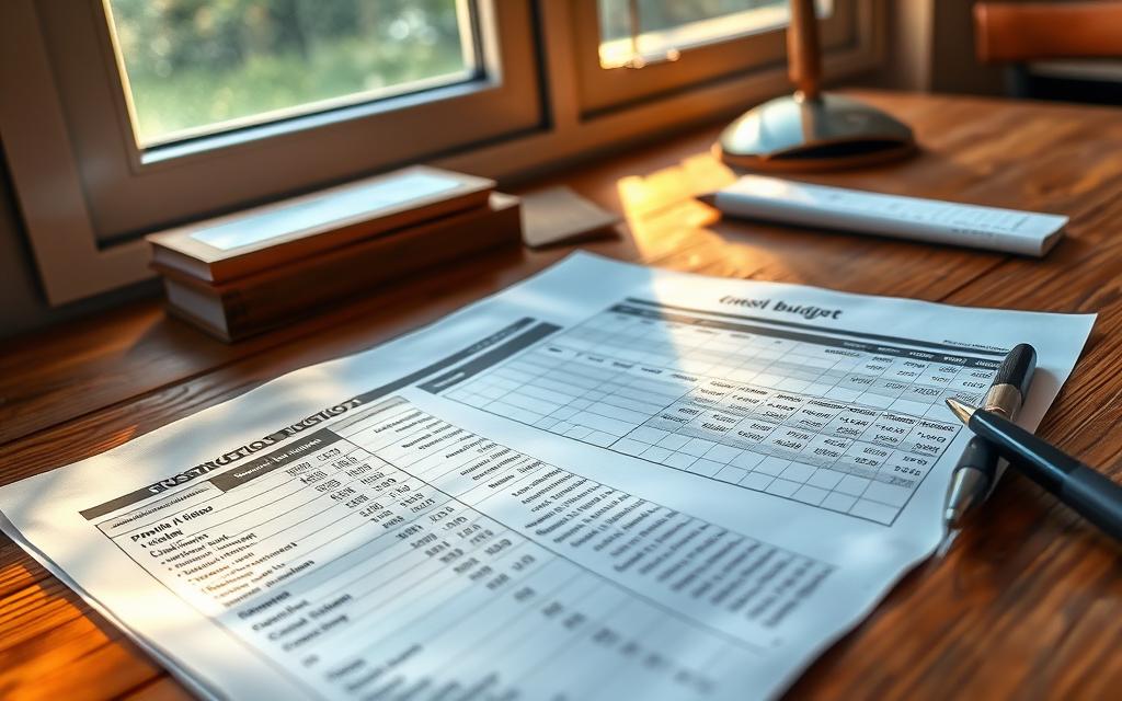 orçamento de construção