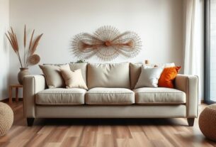 sofá na sala de casa