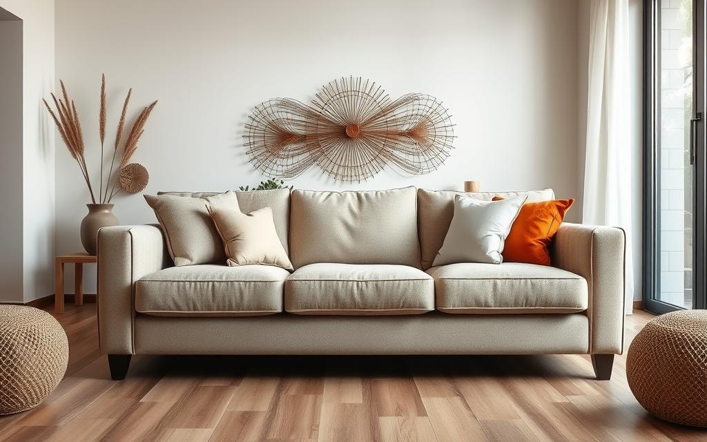 sofá na sala de casa