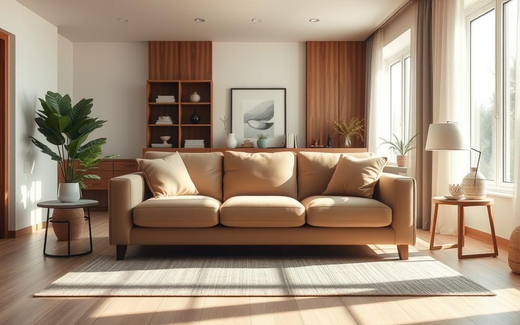 sofá na sala de casa