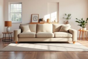 sofá na sala de casa