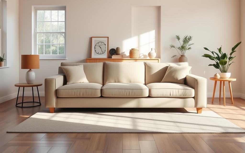 sofá na sala de casa