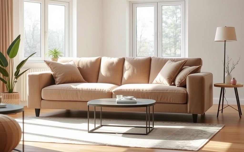 sofá na sala de casa