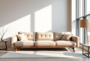 sofá na sala de casa