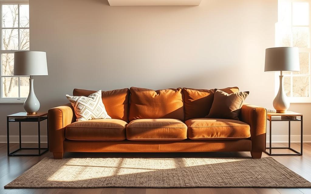 sofá na sala de casa