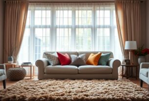 sofá na sala de casa