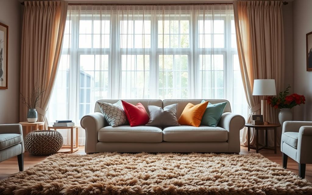 sofá na sala de casa