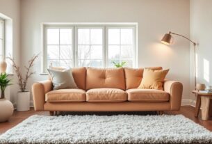 sofá na sala de casa