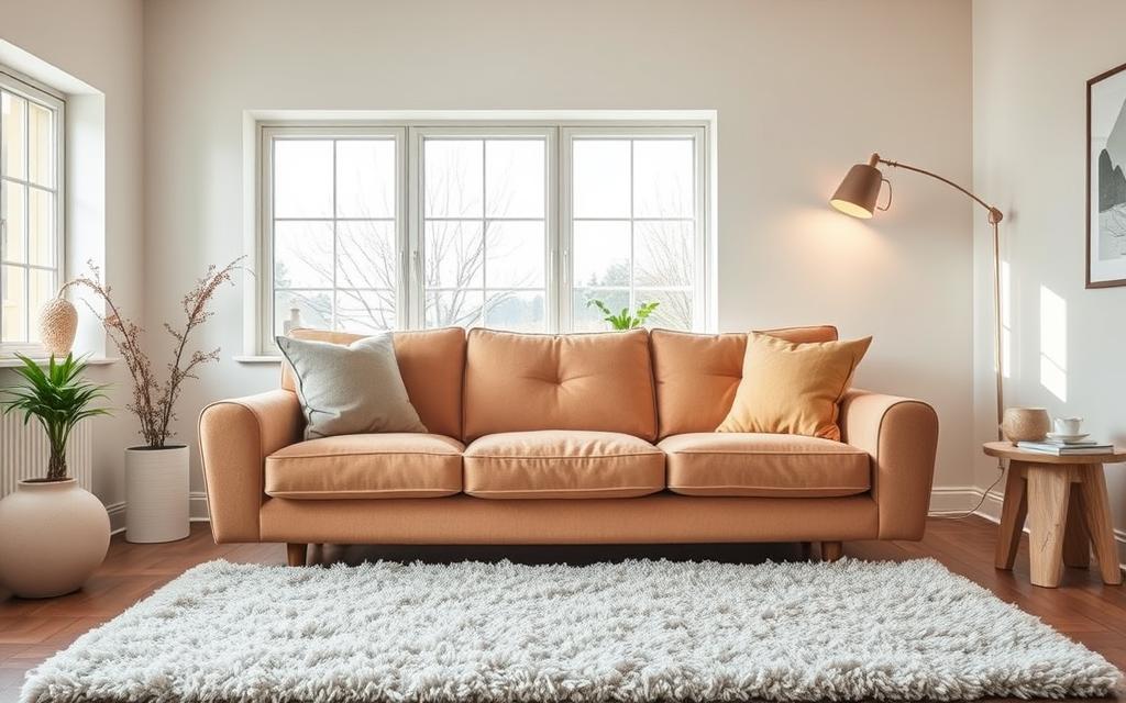 sofá na sala de casa