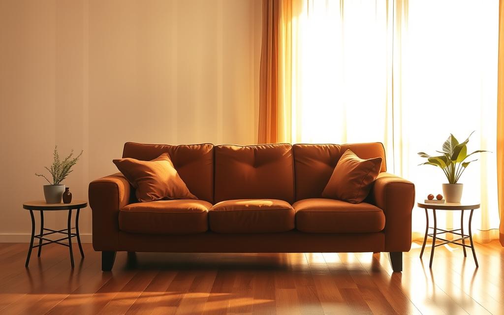 sofá na sala de casa