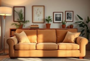 sofá na sala de casa