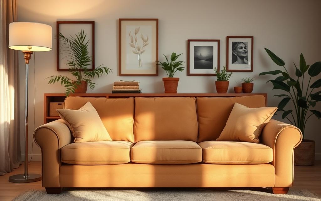 sofá na sala de casa