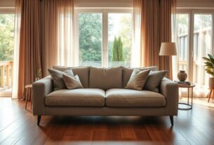 sofá na sala de casa