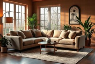 sofá na sala de casa