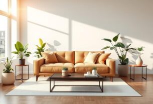 sofá na sala de casa