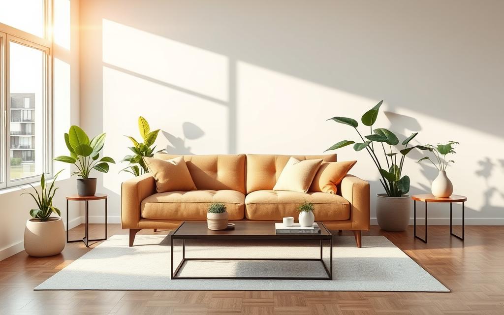 sofá na sala de casa