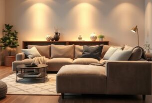 sofá na sala de casa