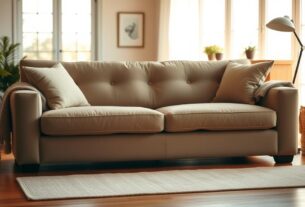 sofá na sala de casa