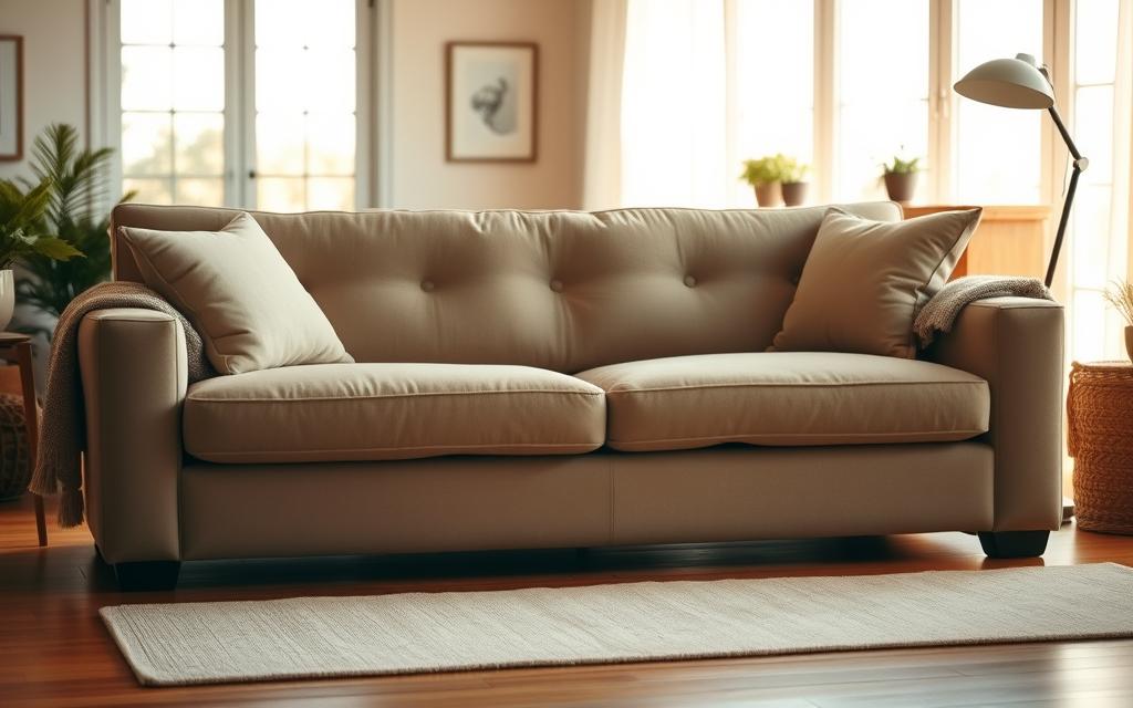 sofá na sala de casa