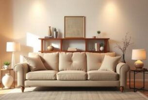 sofá na sala de casa